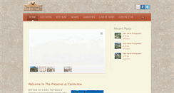 Desktop Screenshot of preserveatcorkscrew.com